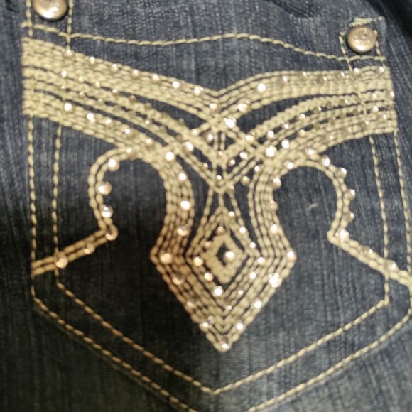 Rosa Bellini Size 5 Women's Jeans With Silver Designer Sequin Pockets - Picture 2 of 9